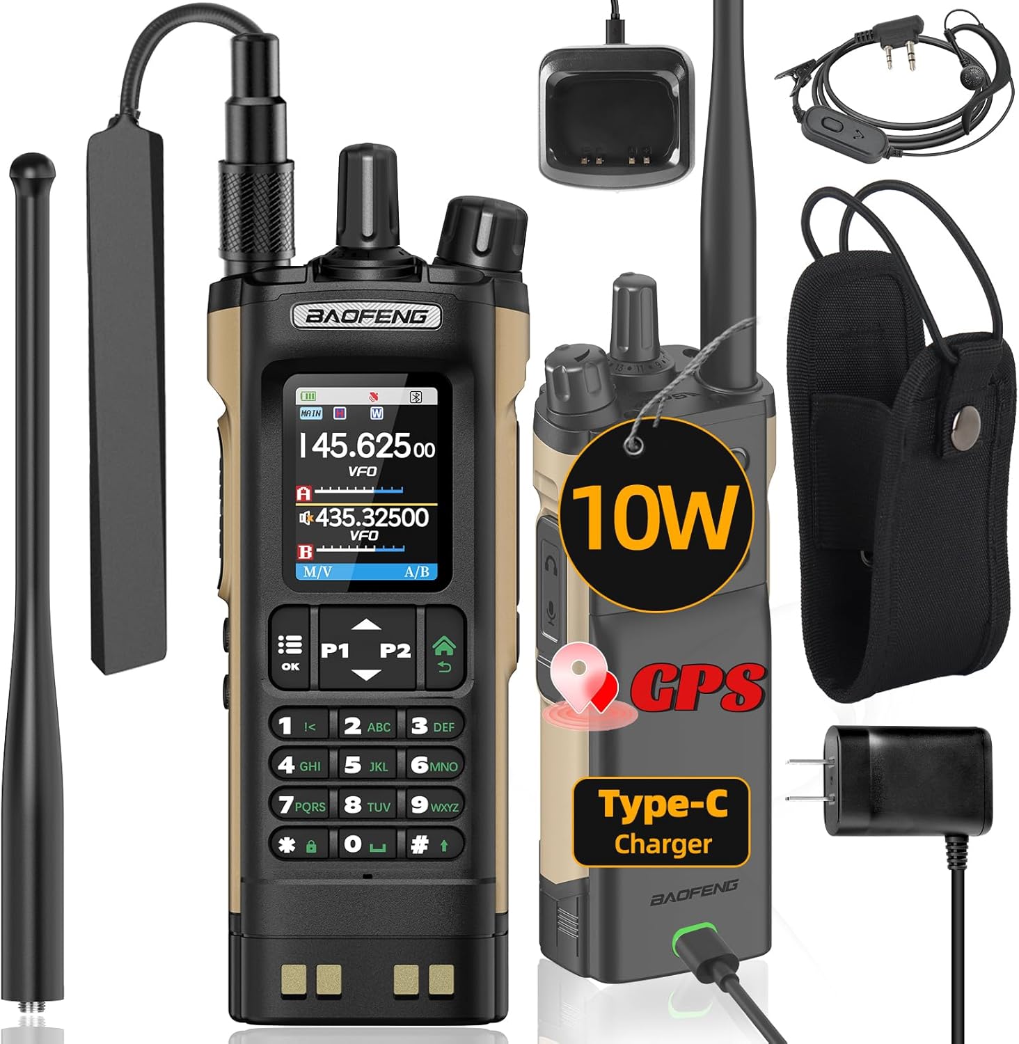 BAOFENG UV32 Ham Radio Handheld 10W Long Range Walkie Talkies