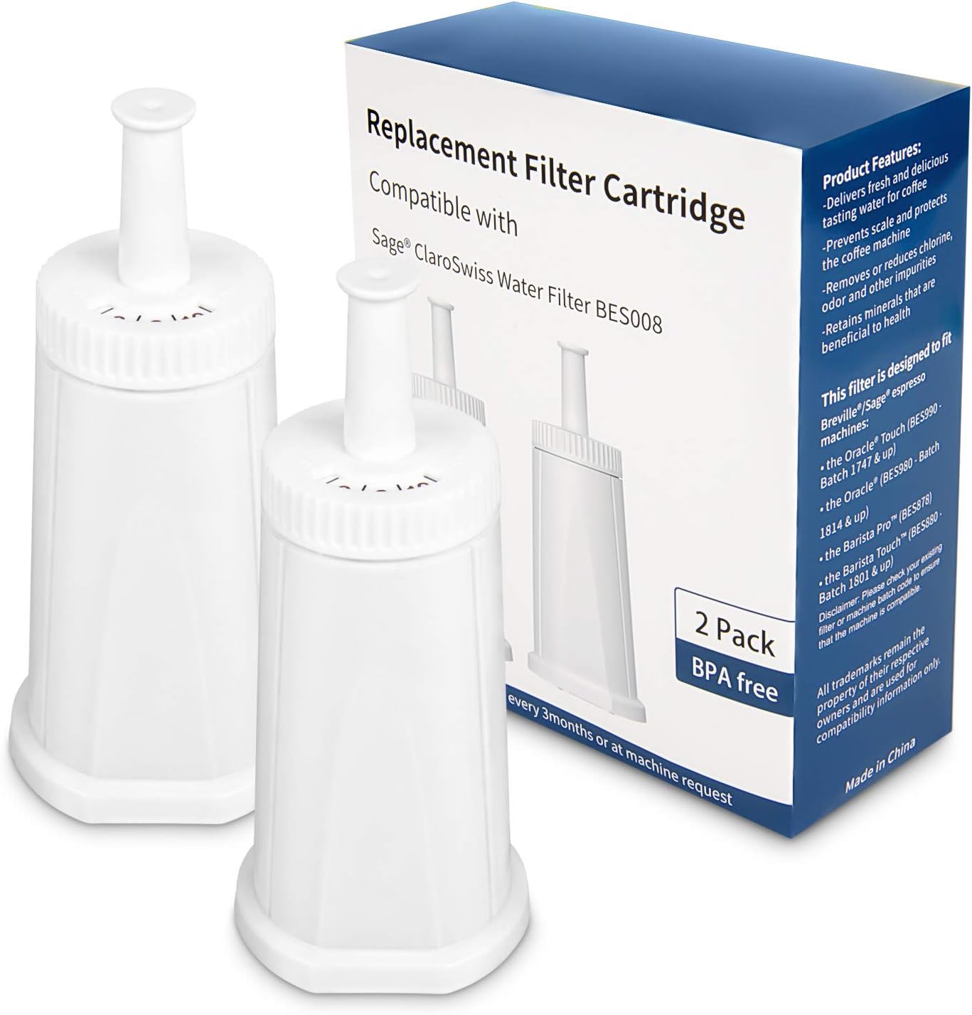 Breville Sage Compatible Water Filter  - Pack of 2