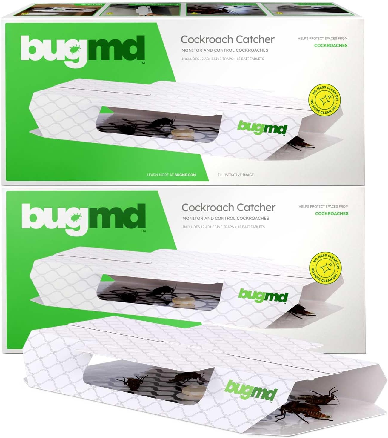 BugMD Cockroach Catcher Traps - Effective Indoor Pest Defense