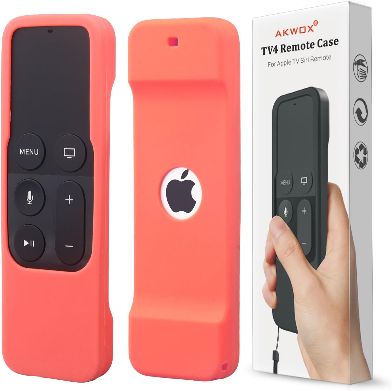 AKWOX Silicone Remote Cover - Anti Slip & Shock Proof - Watermelon Red