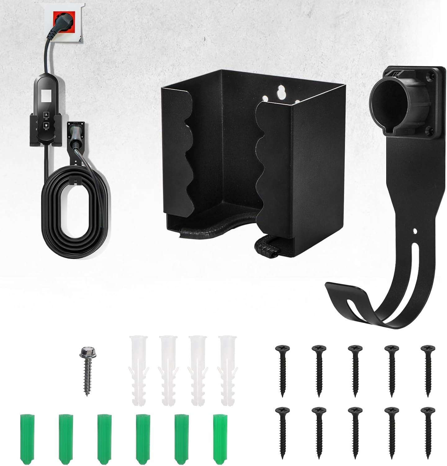 Fasmov Wall-Mount EV Charger Holder Set