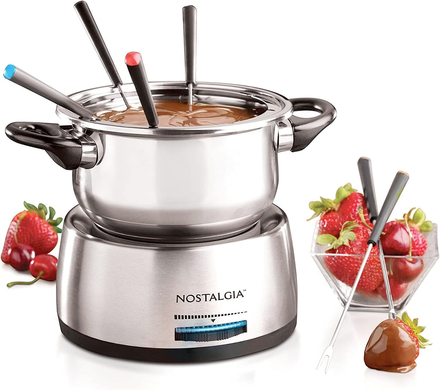Nostalgia Electric Fondue Pot Set by Emgee for Fun Nights