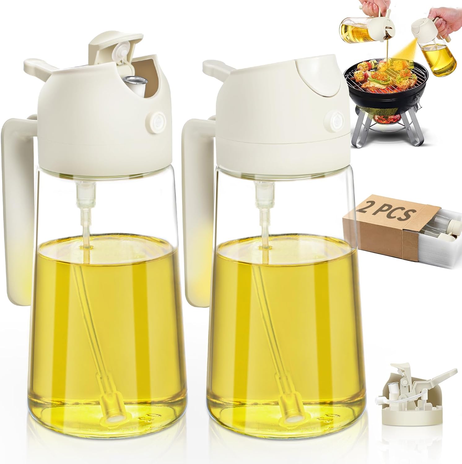 2-in-1 Oil Sprayer Set: Mist & Dispense Effortlessly!
