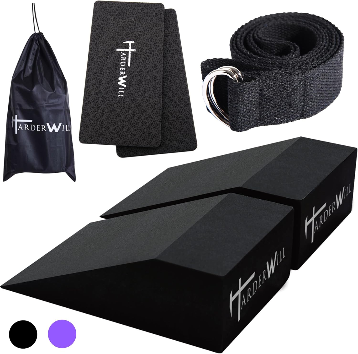 HarderWill Yoga Wedge Blocks - Enhance Balance