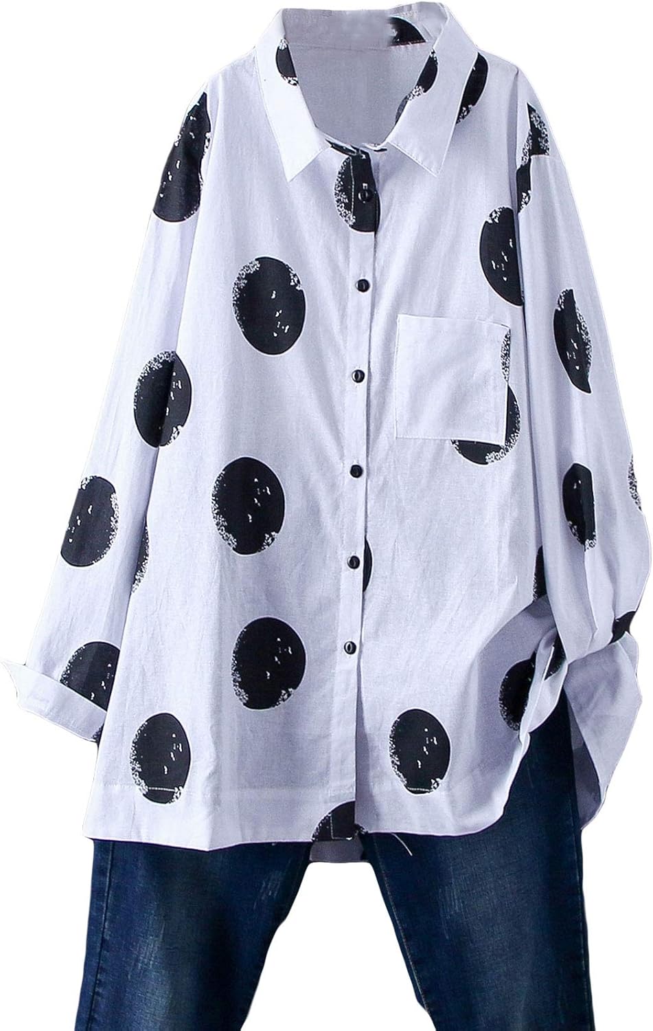 Minibee Women's Button Down Tunic Tops for Stylish Comfort