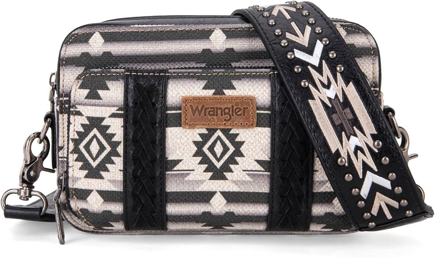 Wrangler Crossbody Bag for Women with Boho Aztec Design