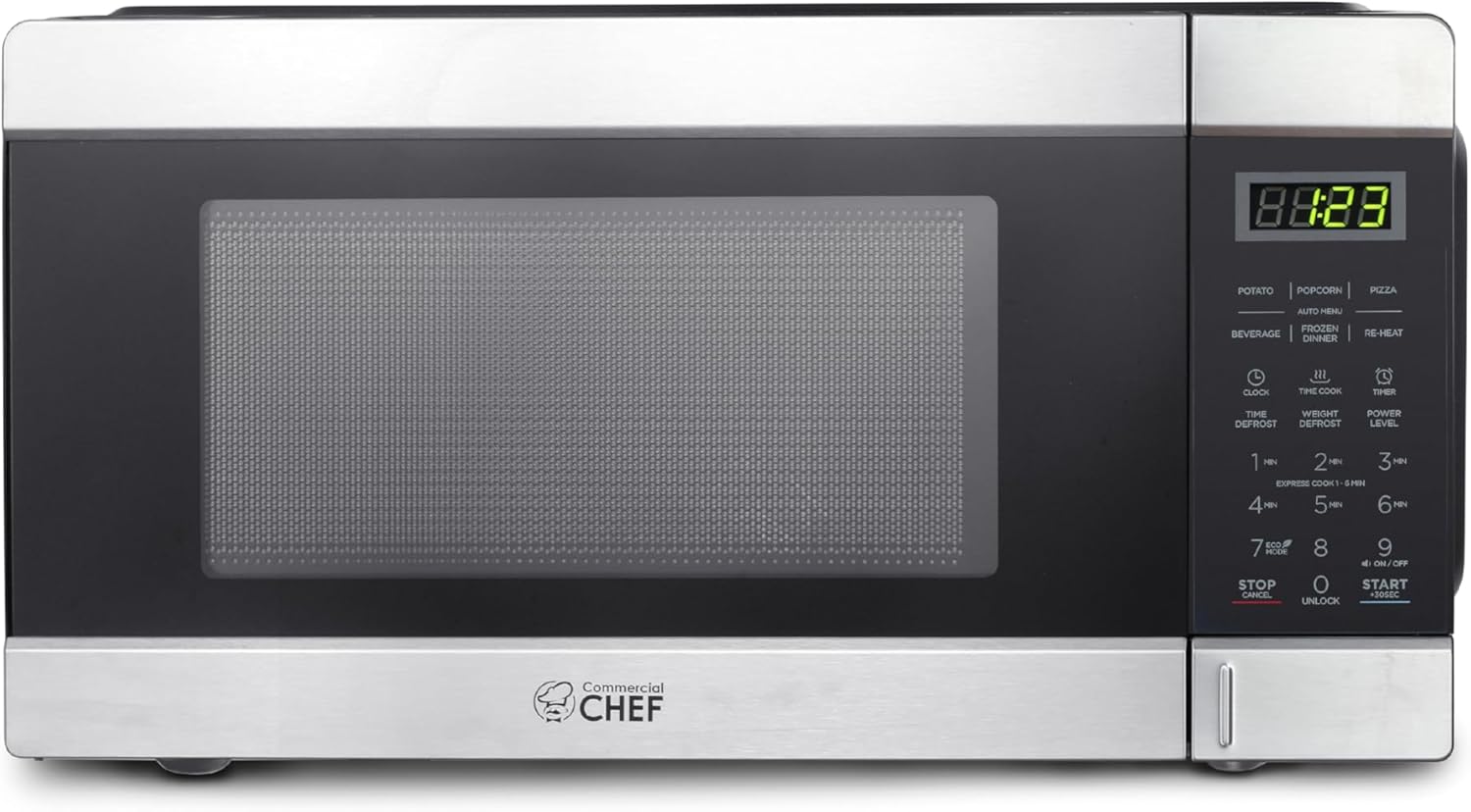 Commercial Countertop Microwave with 1.1 Cubic Feet Capacity