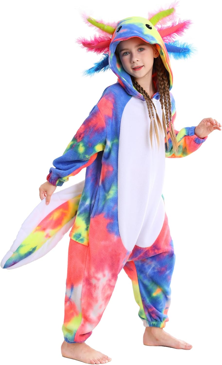 DELEY Axolotl Onesie Costume for Kids - Perfect for Halloween