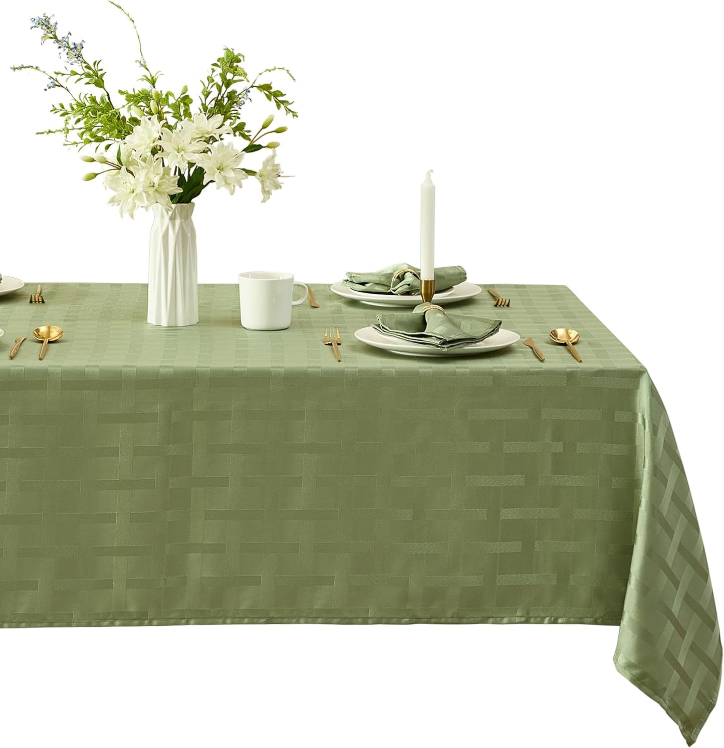 Newbridge Paige Contemporary Christmas Tablecloth 60 x 120 Inch