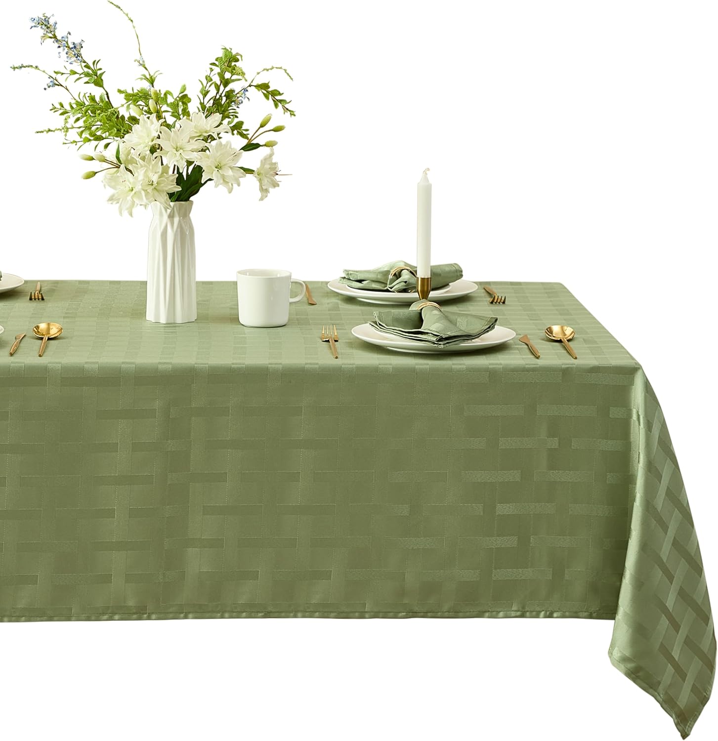 Newbridge Paige Contemporary Christmas Tablecloth 60 x 120 Inch
