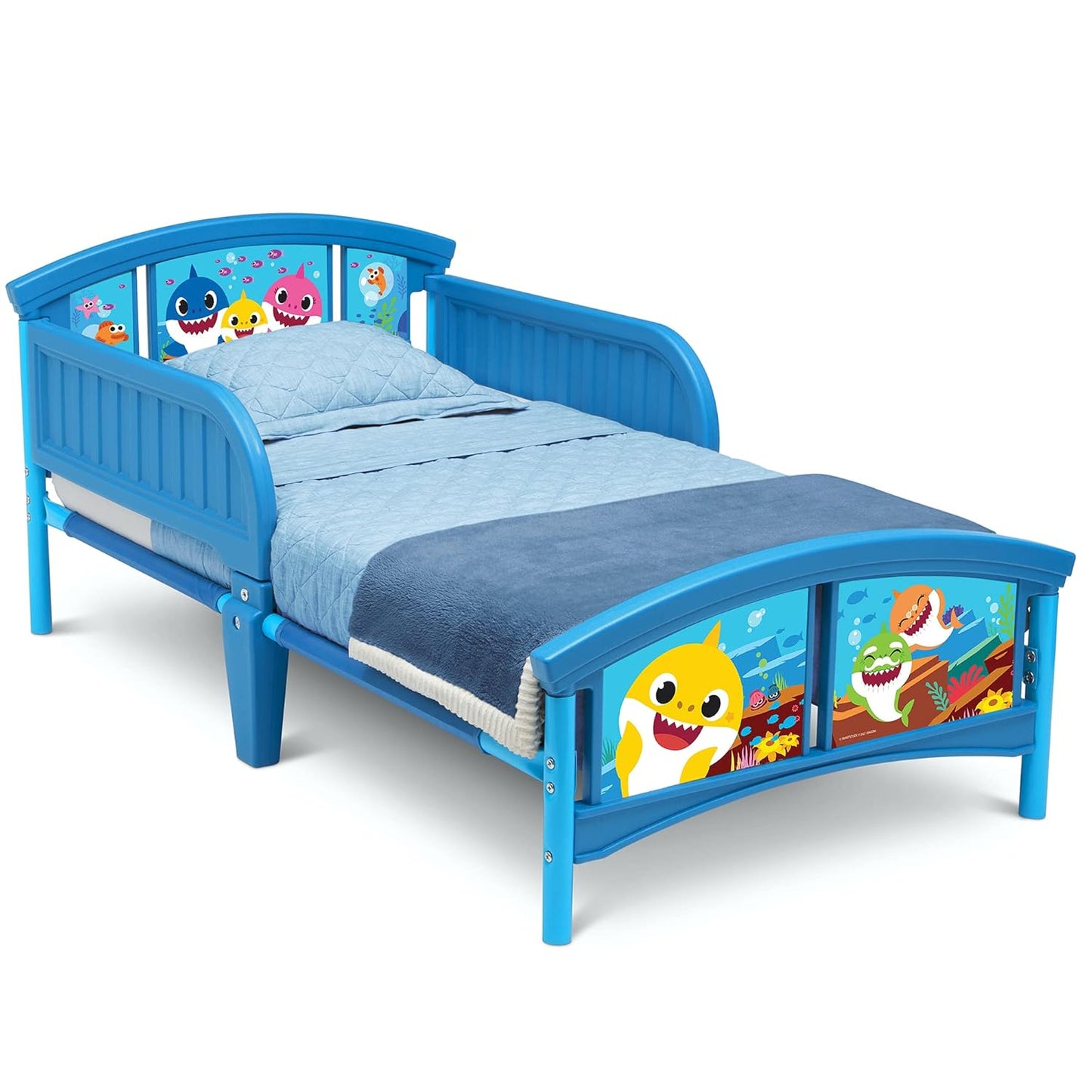 Delta Children Plastic Toddler Bed with Baby Shark Design