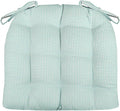 Madrid Aqua Dining Chair Pad with Ties - 19 x 19 Large Cushion