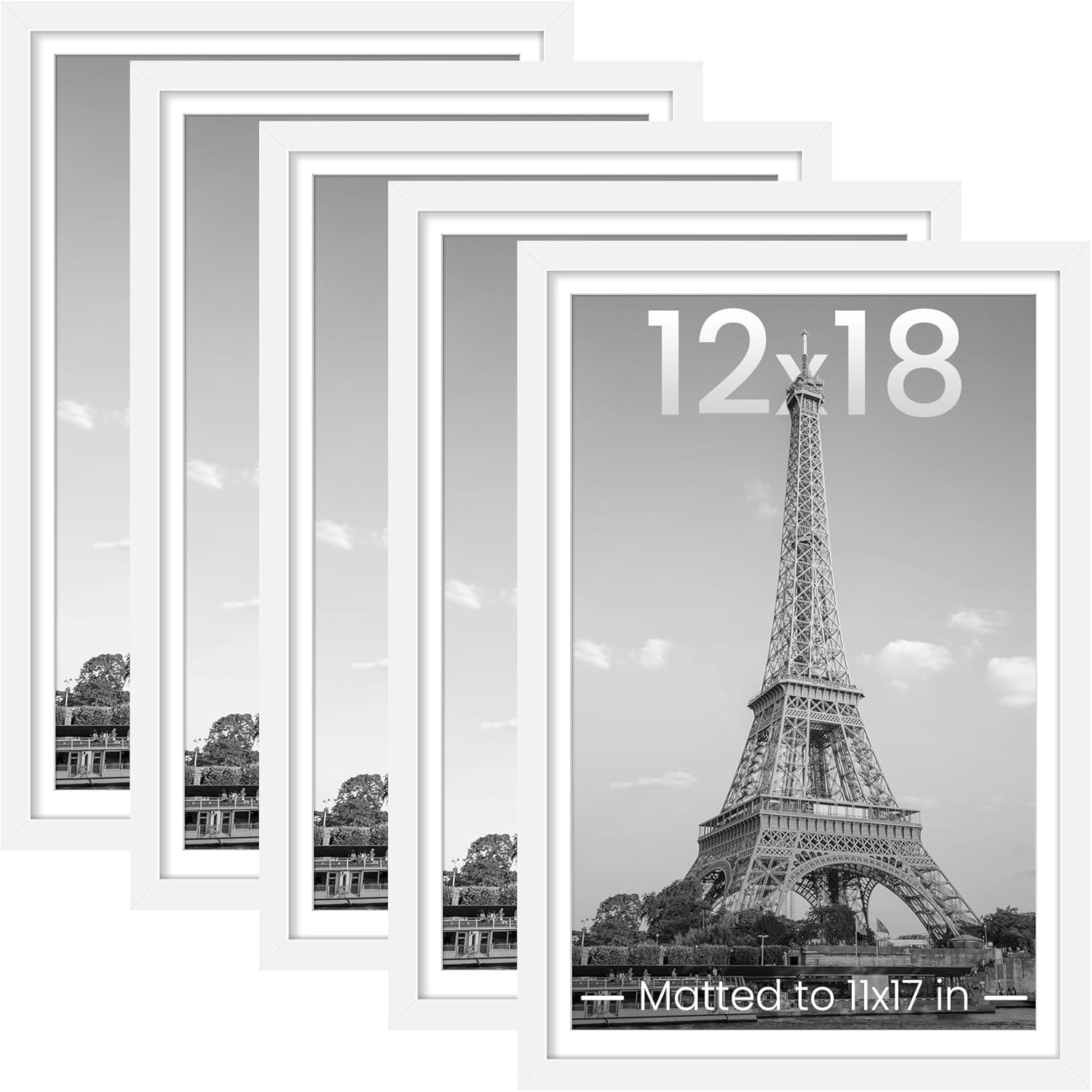 Upsimples 12x18 Picture Frame Set of 5 for Stunning Displays