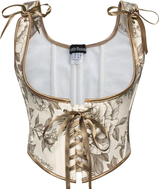 Renaissance Corset Floral Underbust Top for Vintage Style