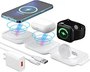 Wireless Charger for Apple Products - 3 in 1 Charging Station