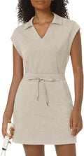 Womens Two Piece Skirt Sets Tennis Outfits Casual Cap Sleeve Lapel 2