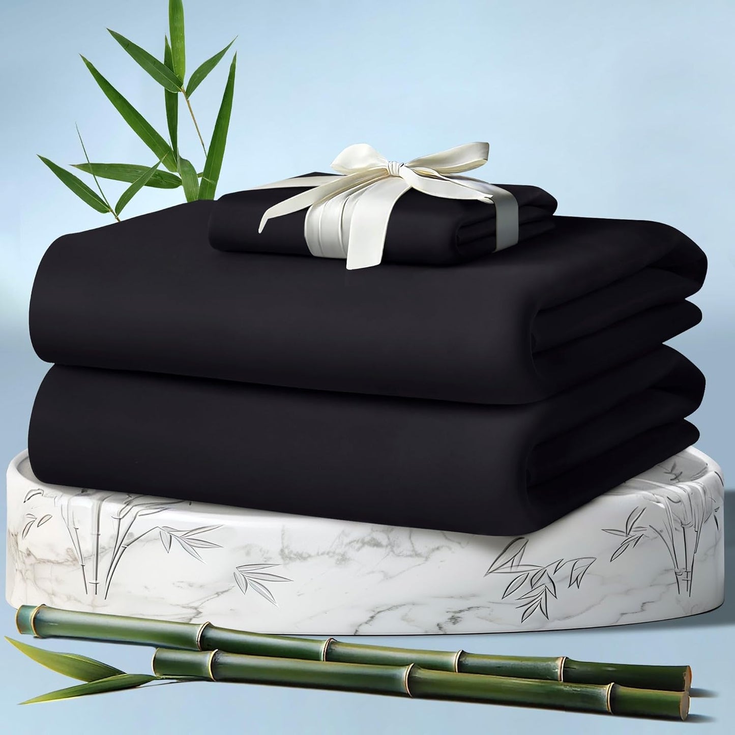 Viscose Derived from Bamboo Twin Bed Sheets Set - Luxuriously Soft