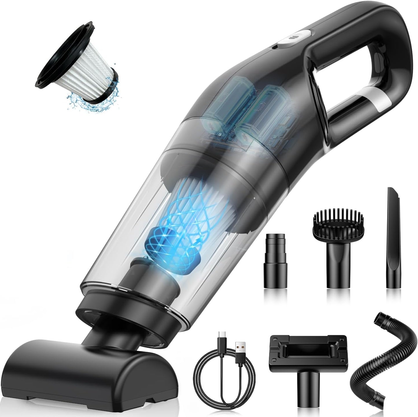 Handheld Vacuum Cordless with 26,000 Pa Suction Power