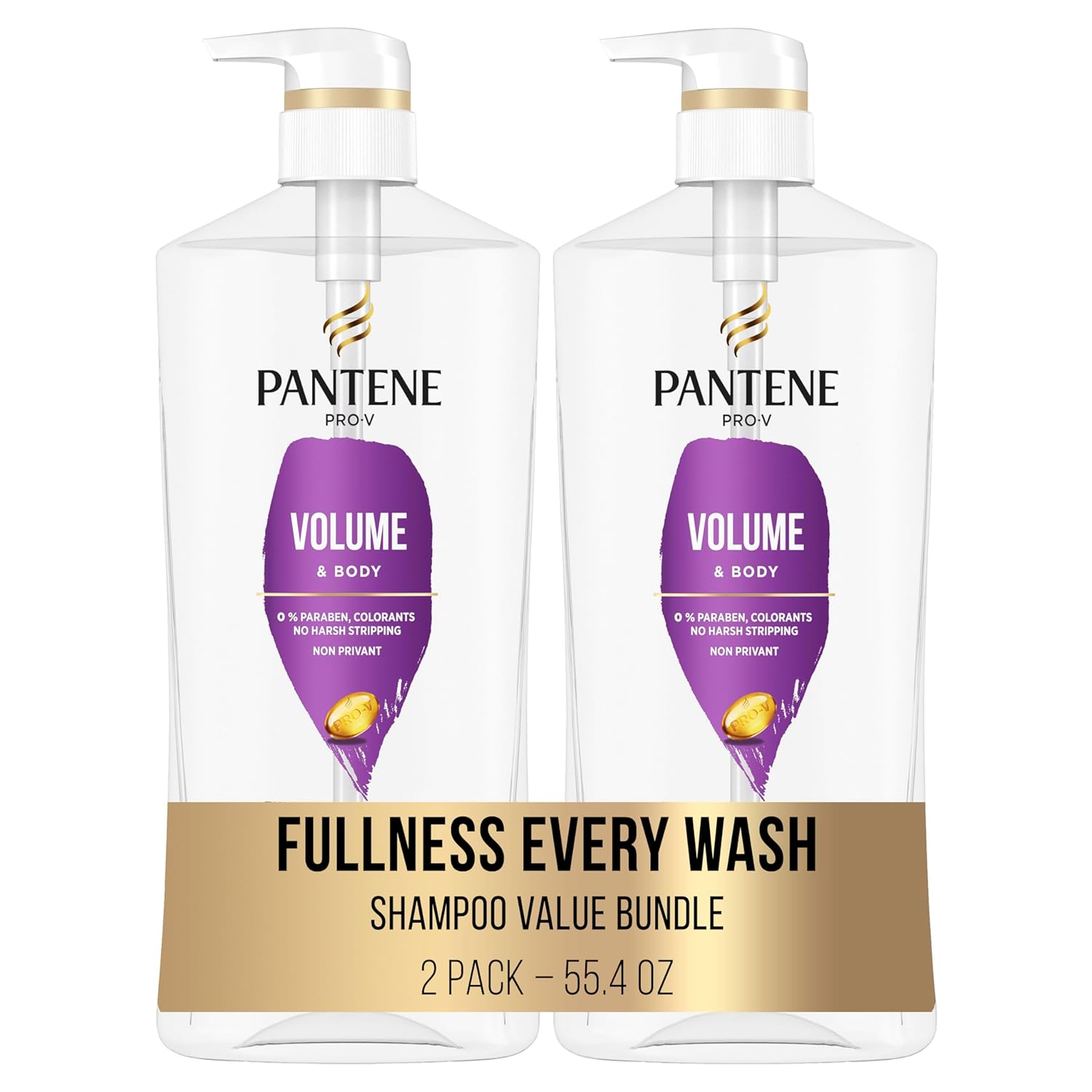 Pantene Volumizing Shampoo Twin Pack + Miracle Treatment