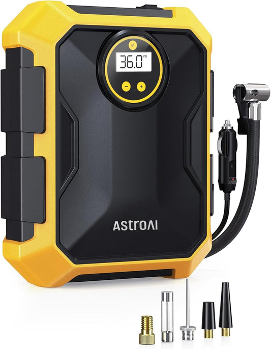 AstroAI 12V Portable Air Compressor - Inflate Anything Effortlessly