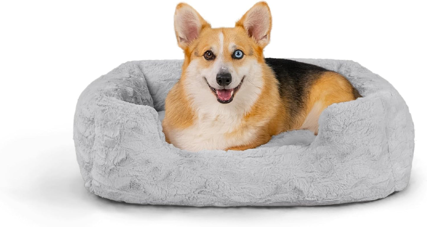 Lux Lounge Bed Calming Faux Fur Dog Bed for Ultimate Comfort