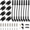 Set of 8 UF413 Square Ignition Coils Pack with Spark Plugs and Wires