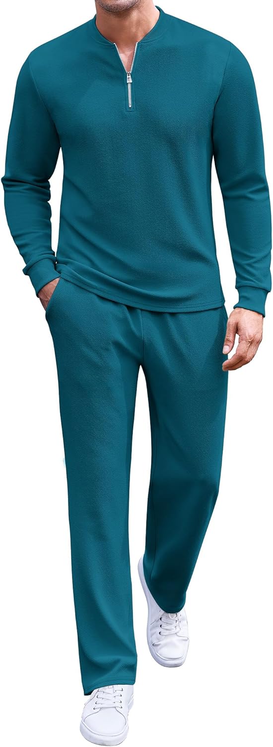 COOFANDY Men's 2 Piece Tracksuit Set for Stylish Athleisure Wear