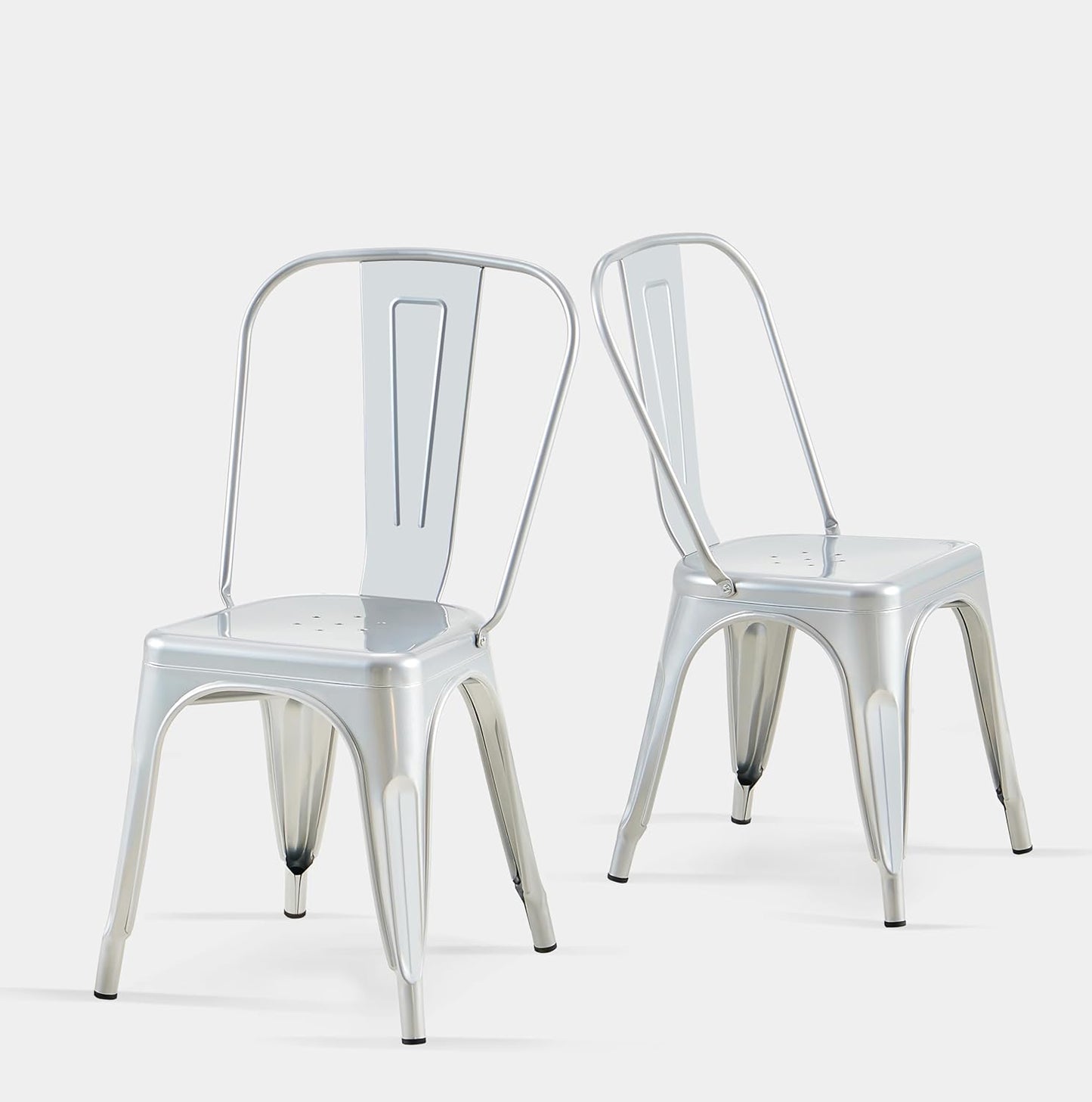 Metal Dining Chairs Set of 2 for Stylish Outdoor and Indoor Use