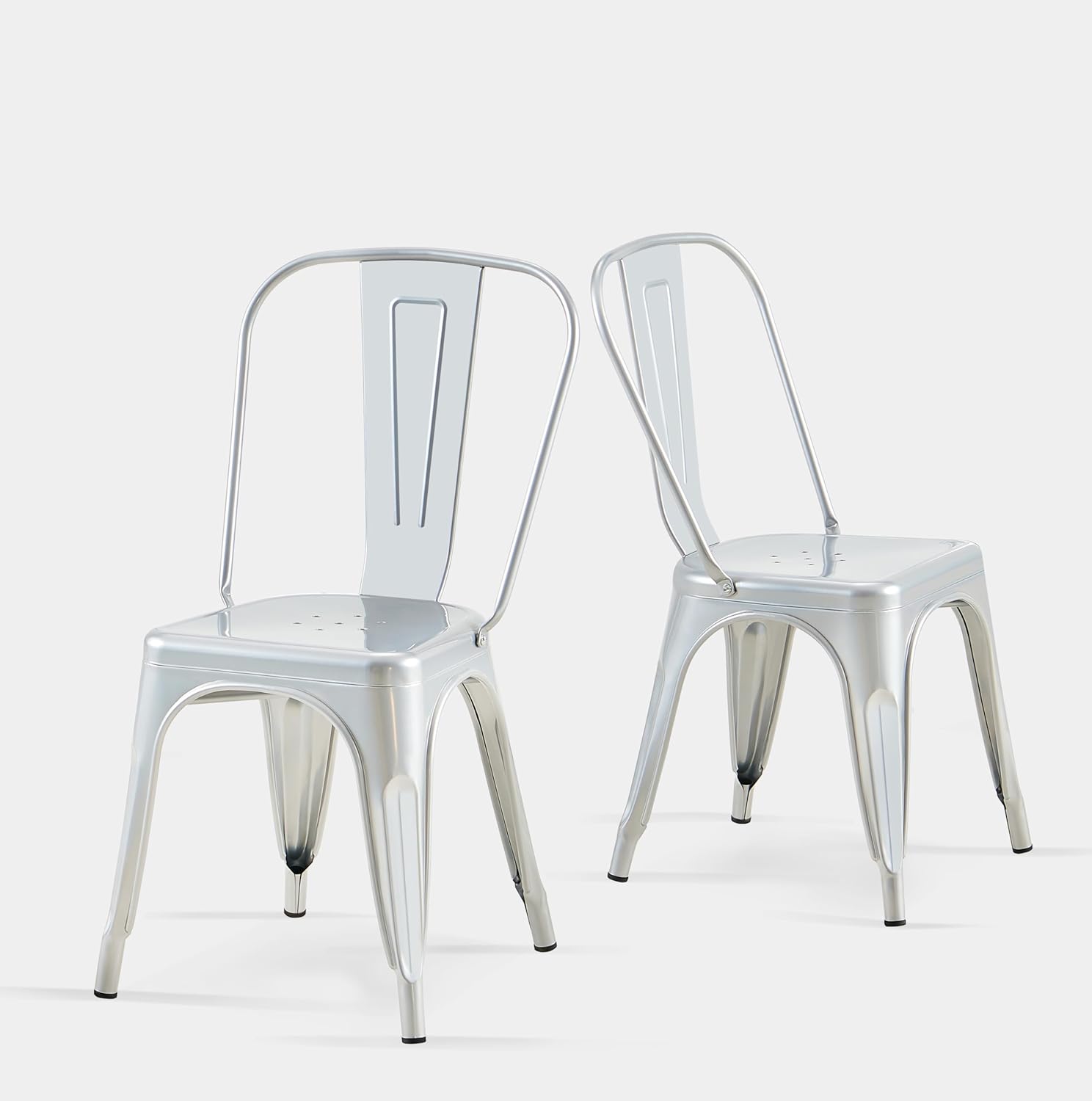Metal Dining Chairs Set of 2 for Stylish Outdoor and Indoor Use