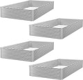 Galvanized Raised Garden Bed 6x3ft 4pcs - Easy Drainage & Sturdy
