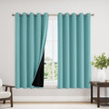 100% Blackout Curtains 63 in Long - Double Layer Thermal Panels
