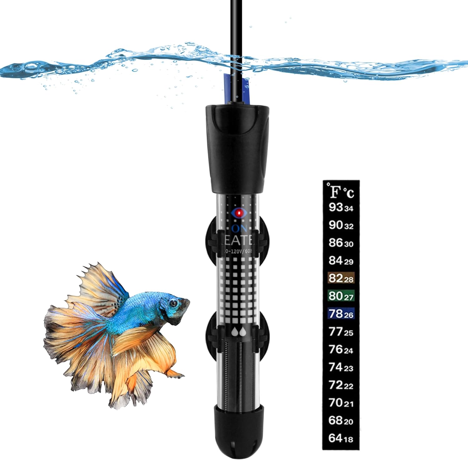 DOMICA 25W Submersible Aquarium Heater - Precise Temperature Control
