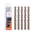 1/2 Inch Cobalt Drill Bits 5pc Set - M35 HSS Jobber Length