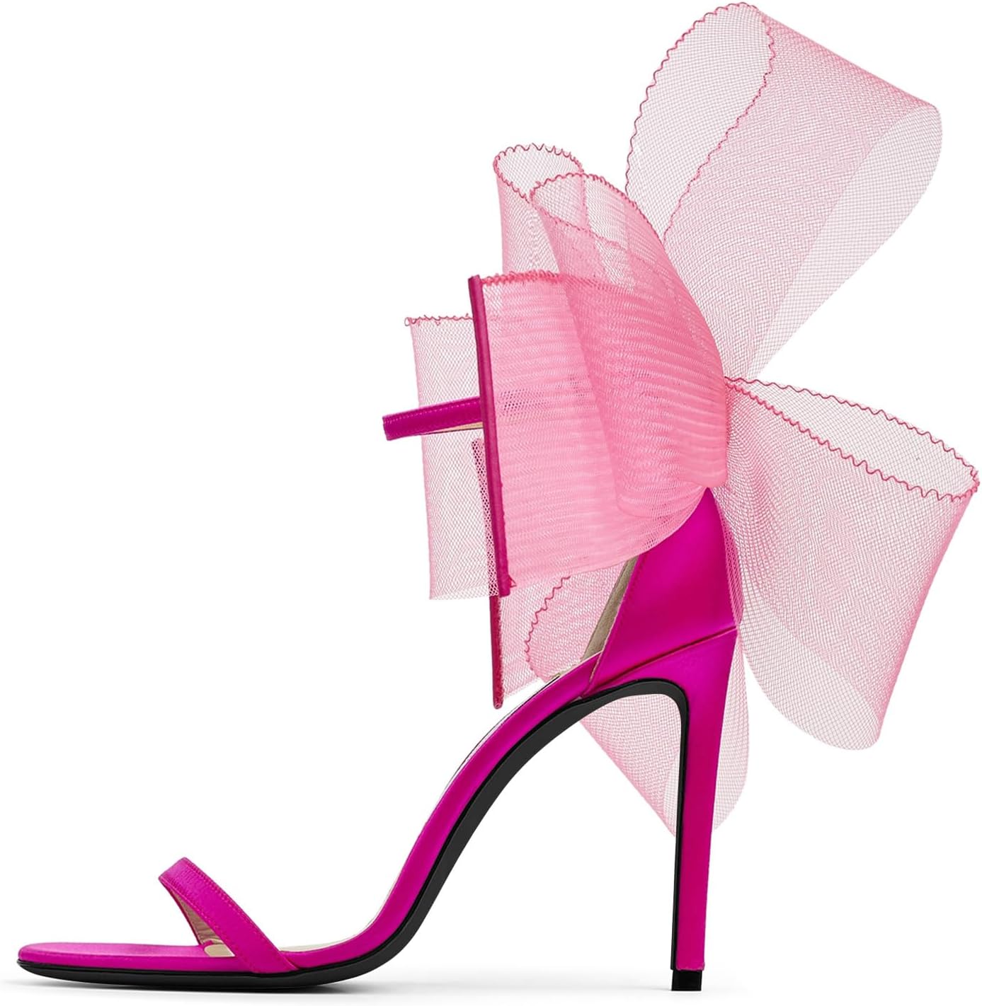Coutgo Women's Bow Heels Open Toe Stiletto Sandals for Summer