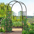 Moccha Garden Arch Arbor Trellis 7.2ft - Sturdy Outdoor Steel Arch