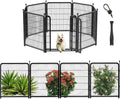 Tall Garden Fence 32 in 8 Panels Dog Fence for Yard - Low Threshold