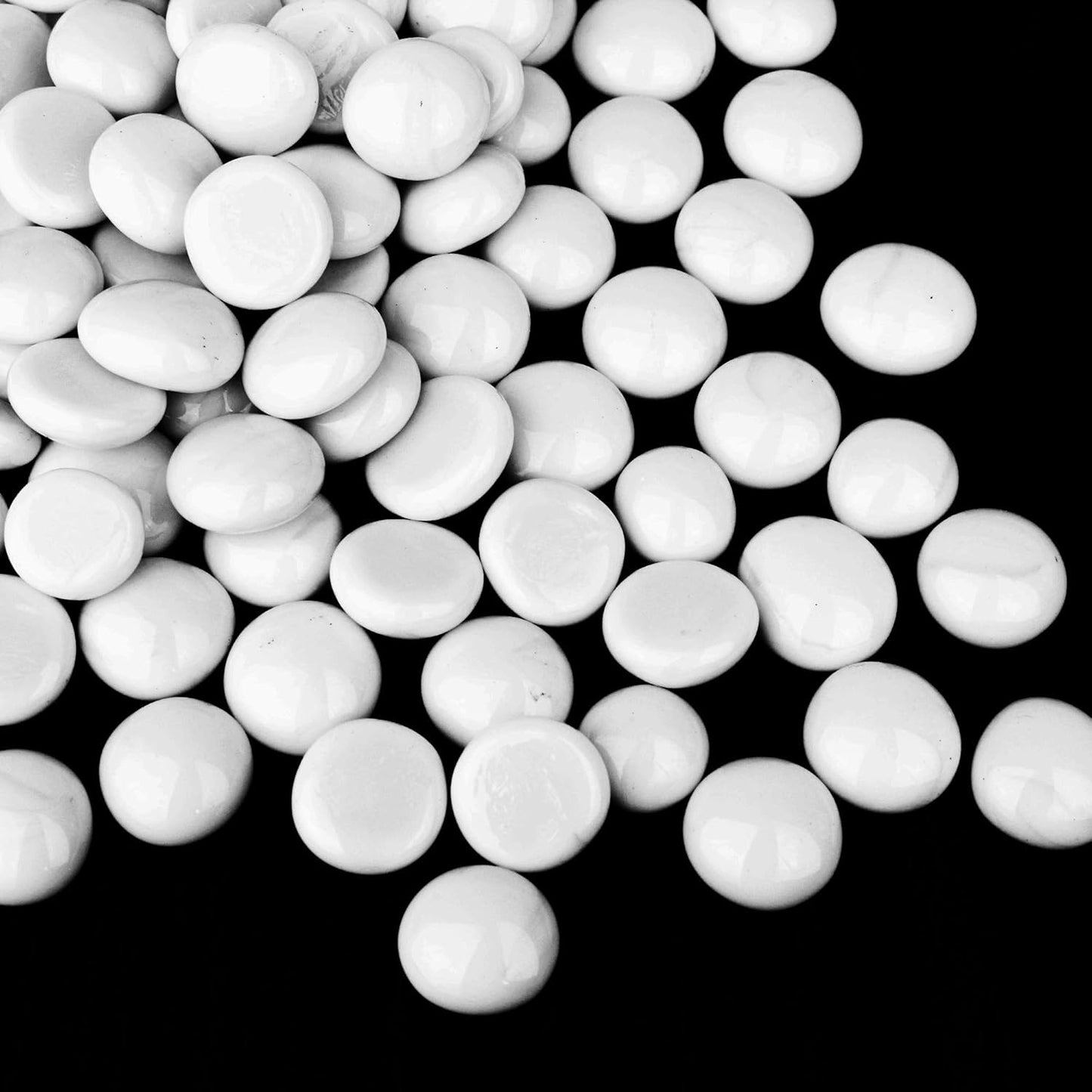 CYS EXCEL White Glass Gemstone Beads for Vase Fillers and Decor