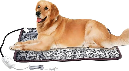 Cozy Large Pet Heating Pad - Easy Clean, Chew Proof Gray!