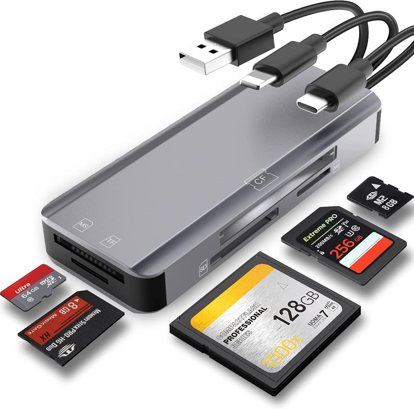 JOOPSHEE 5-in-1 Memory Card Reader - Plug and Play Efficiency