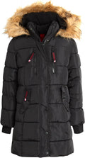 Girls Winter Quilted Bubble Puffer Parka - Long Warm Coat