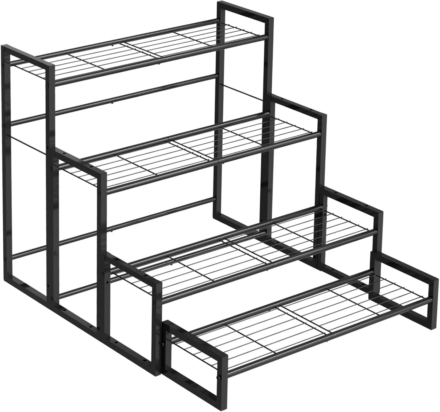 4 Tier Stackable Plant Stand for Indoor and Outdoor Use