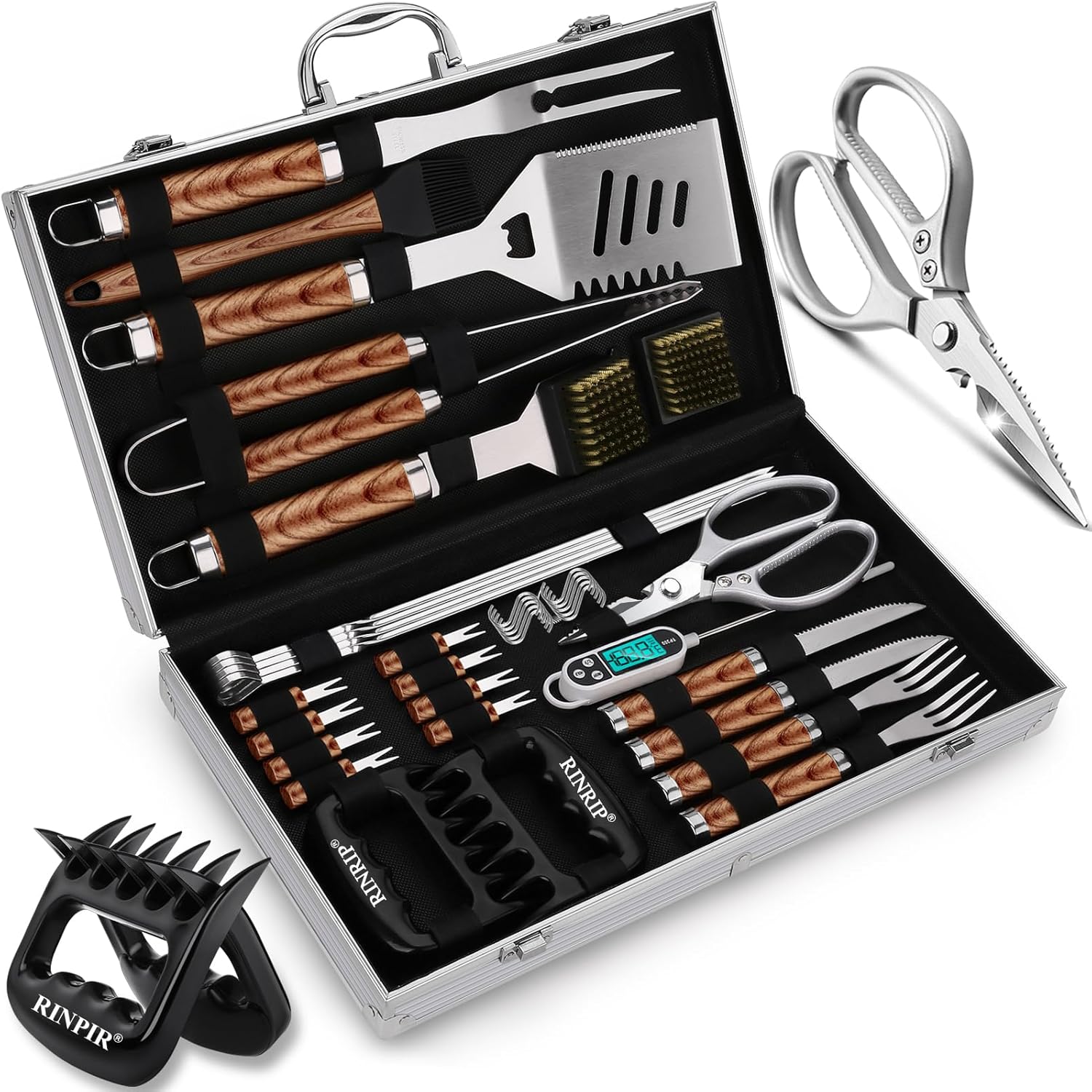 35pcs Deluxe Grilling Gifts Set for BBQ Lovers and Dads