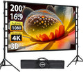 200 in Outdoor Projector Screen with Stand - Giant Backyard Movie