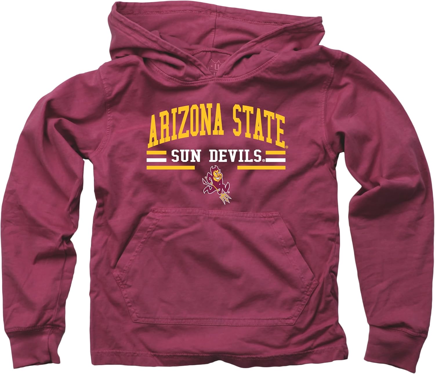 Wes and Willy Youth Boys College Team Long Sleeve Hooded T-Shirt