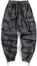ZAFUL Flat Pocket Parachute Pants for Men Unisex Baggy Cargo
