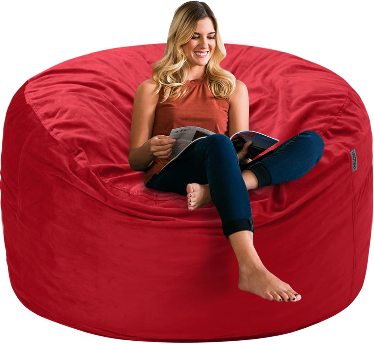 HABUTWAY Bean Bag Chair 3Ft Luxurious Velvet Ultra Soft Fur