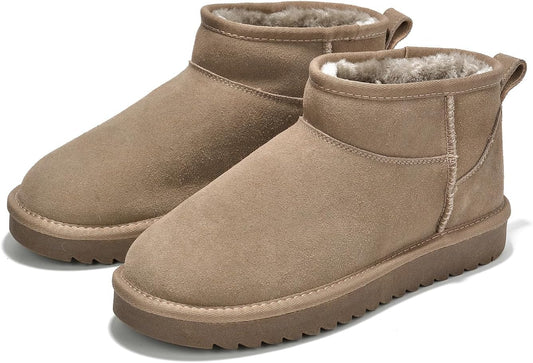 Project Cloud Genuine Leather Ankle Boots for Women - Stylish & Warm