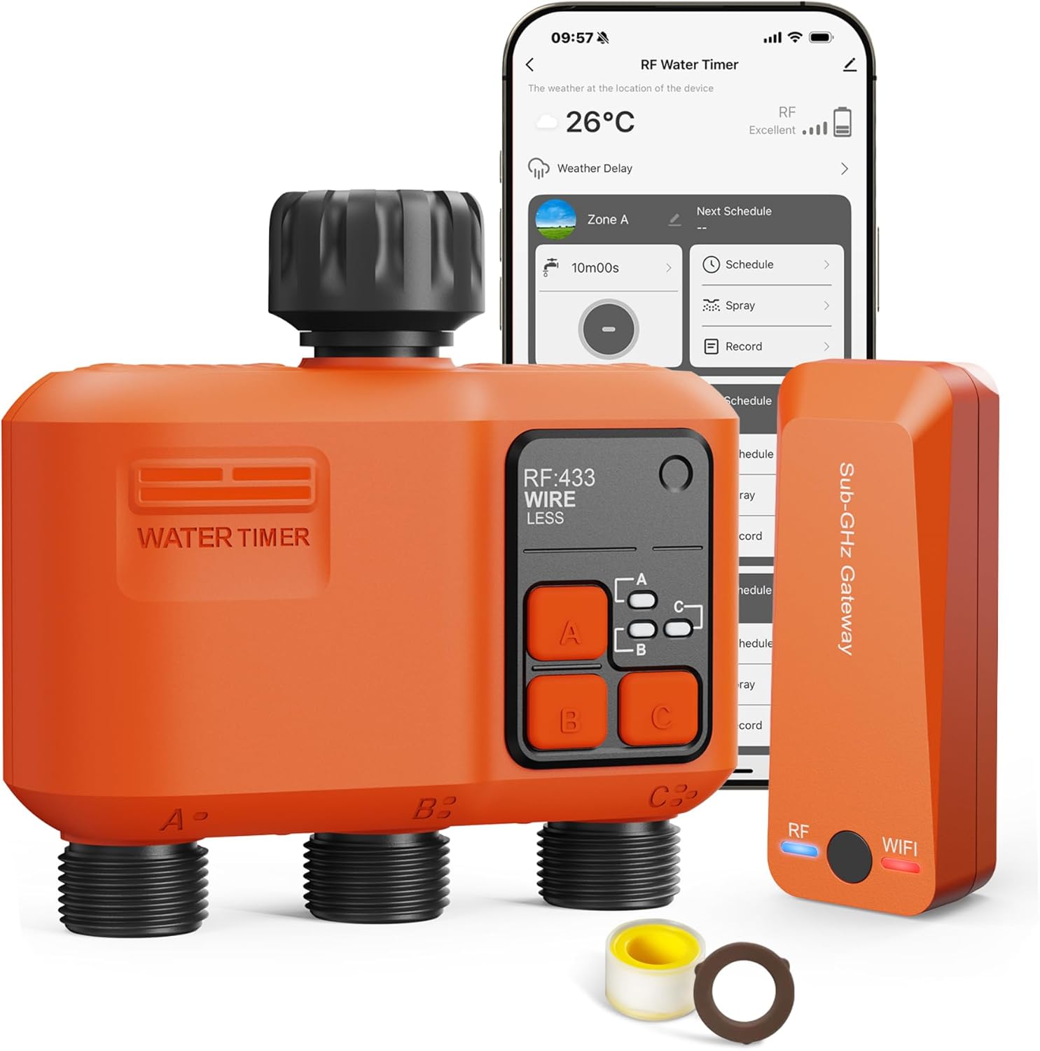 Smart WiFi Sprinkler Timer for Garden Hose with Remote Control