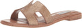 Steve Madden womens Hadyn Leather Flat Sandals - Chic Geometric Cut