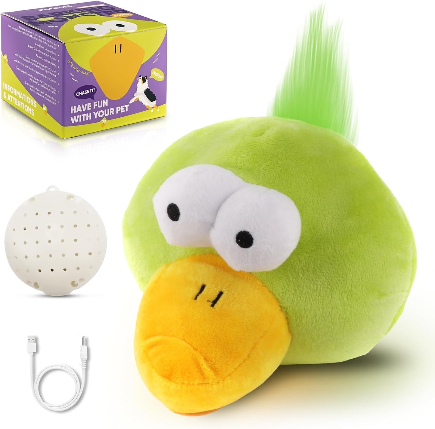 Interactive Squeaky Dog Toy for Self Play